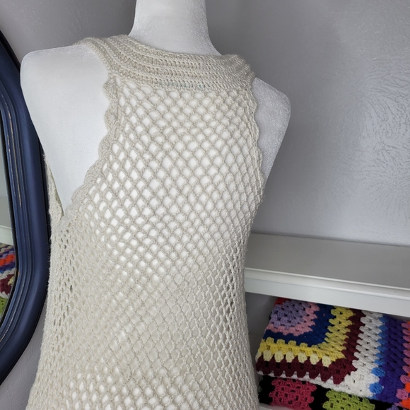 Maurices Crochet Sweater Vest Button Up Women's Size Large - Picture 7 of 8